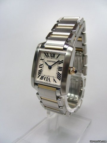 Cartier Tank Fran?aise lady or/acier cadran silver WATCHES 2
