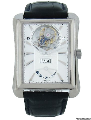 Piaget White Gold Black Tie Emperador Tourbillon Power Reserve