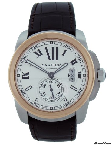 Cartier Steel and Rose Gold Calibre de Cartier W7100039