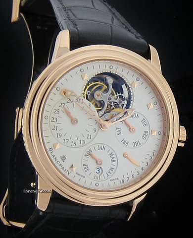 Blancpain Rose Gold Leman Perpetual Calendar 2625 Tourbillon