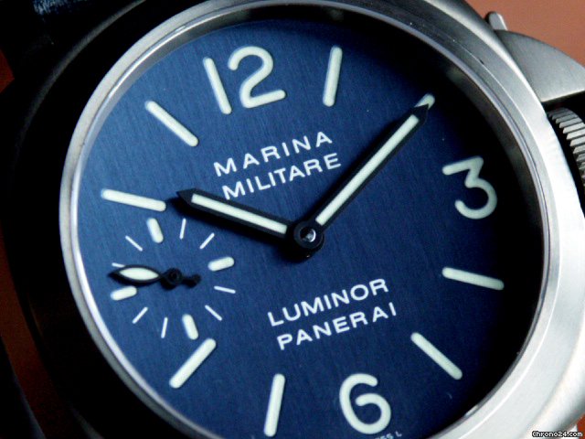 replica Panerai PAM 82 Marina Militare Mario Vespucci Special Ed. Titanium w Blue Dial WATCHES 1 