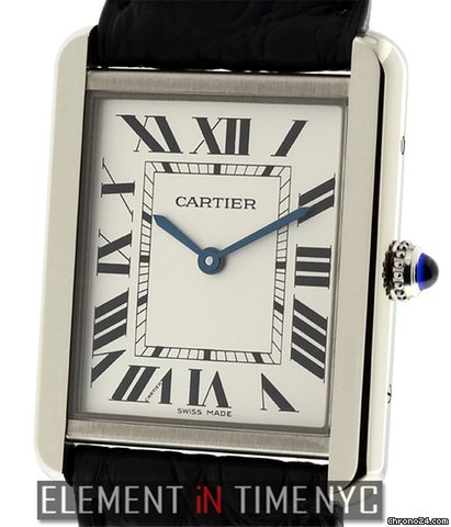 Cartier Tank Solo Stainless Steel Silver Dial W5200003
