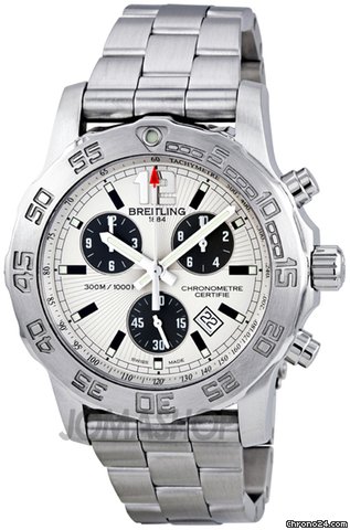 Breitling Colt II Chronograph Silver Dial SuperQuartz Mens Watch A7338710-G742SS