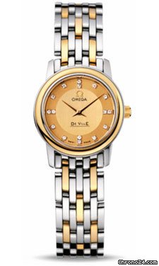 Omega De Ville Prestige Quartz 22 mm Steel And Yellow Gold