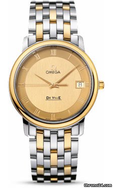 Omega De Ville Prestige Quartz 34.4 mm Steel And Yellow Gold