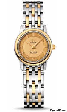 Omega De Ville Prestige Quartz 22 mm Steel And Yellow Gold