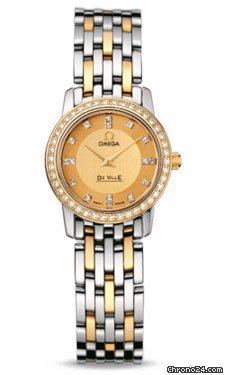 Omega De Ville Prestige Quartz 22 mm Steel And Yellow Gold