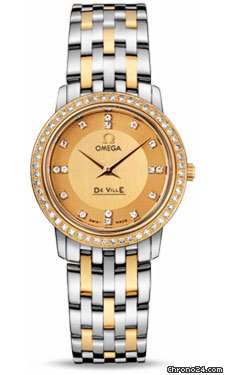 Omega De Ville Prestige Quartz 27.0 mm Steel And Yellow Gold