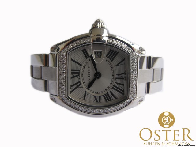 Cartier ROADSTER LADY 18K WEI GOLD DIAMANTEN BRILLANTEN WE5002X2