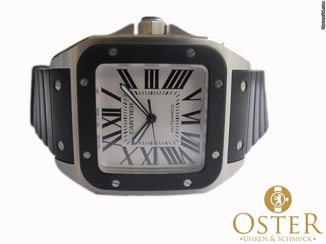 Cartier SANTOS 100 XL SPECIAL EDITION STAHL / KAUTSCHUK W20121U2