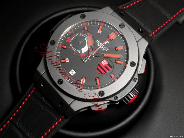 replica Hublot BIG BANG "FLAMENGO" ALL BLACK LIMITED 250 PIECES - RARE 2012 WATCHES 1