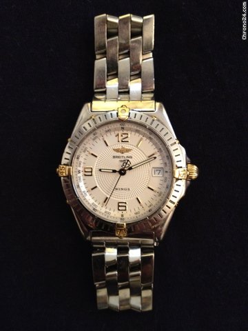 Breitling Wings B10050 Automatic Stainless Steel Yellow Gold White