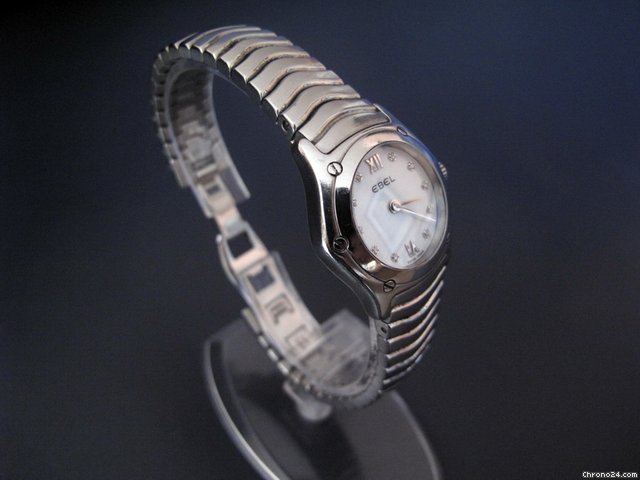 replica Ebel Classic Wave Mini  Perlmutt & 10 Diamanten WATCHES 1 