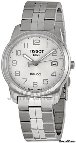 Tissot PR 100 Silver Dial Bracelet Mens Watch T0494101103201
