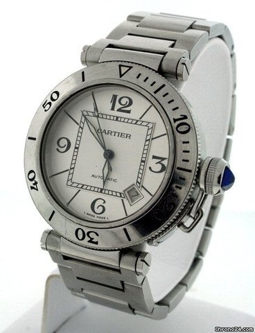 replica Cartier Pasha Seatimer Men's W31080M7 Pre-owned WATCHES 1 