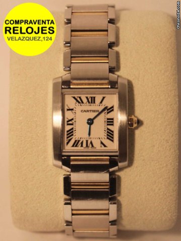 Cartier TANK FRANCES acero y oro MUJER
