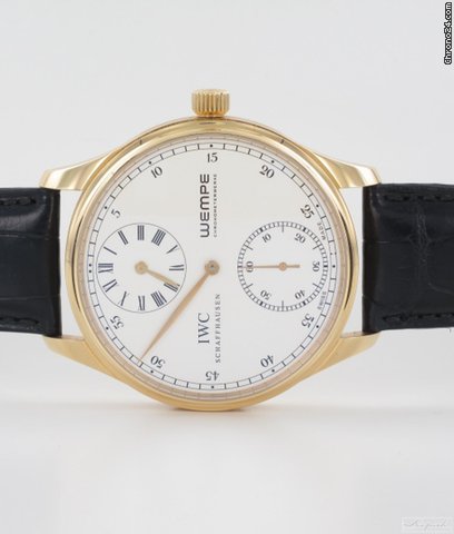 IWC Portugieser Wempe Regulateur 18k Rose Gold mit Lederband lim