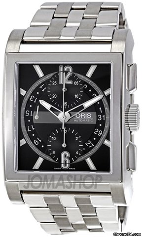 Oris Mens Rectangular Titanium Chronograph Automatic Watch 674-7625-7064MB