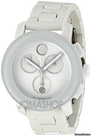 Movado Bold Chronograph Small White Bracelet Ladies Watch 3600057