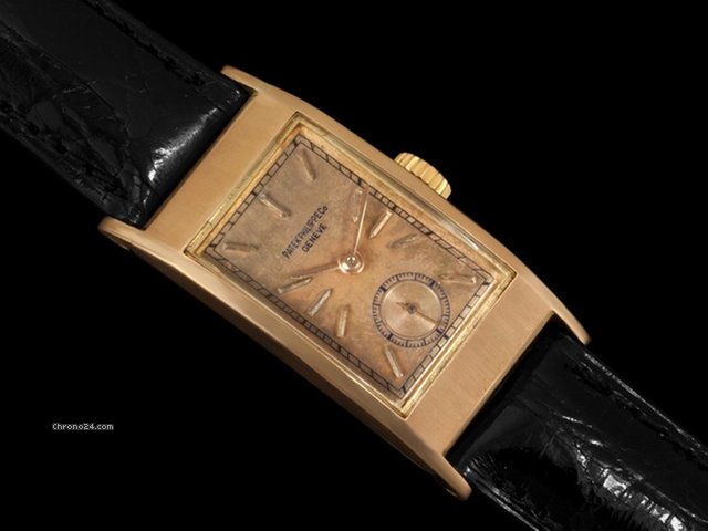 Patek Philippe 1948 PATEK PHILIPPE "Tegolino" Vintage Mens Watch - 18K Rose