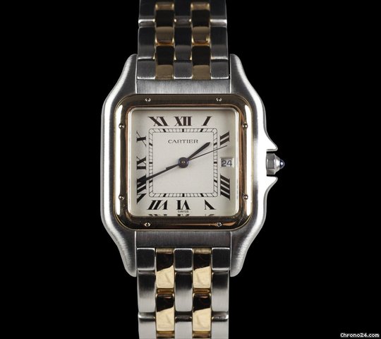 Cartier Panthere 18k/SS Mens 2 Row