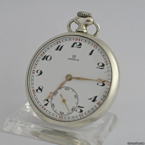 Omega silver vintage pocket watch