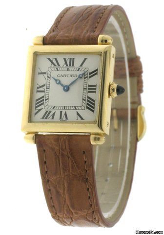 Cartier Tank Obus 18K Yellow Gold Carree Attaches