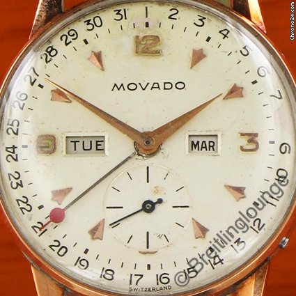 Movado Calendograph triple  Calendar