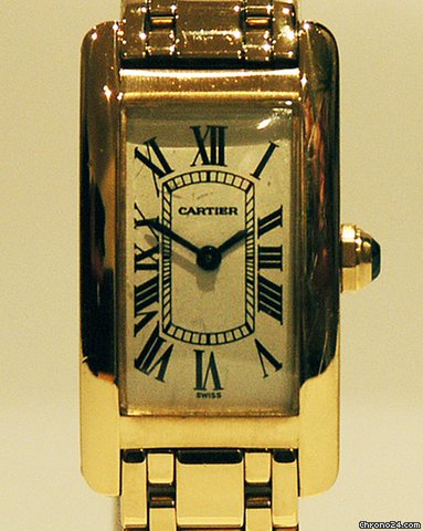 Cartier TANK AMERICAINE 18K YELLOW GOLD W26015K2