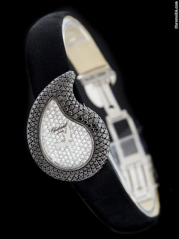 Chopard White Gold CASMIR Black and White Diamond Watch 43/6700-411