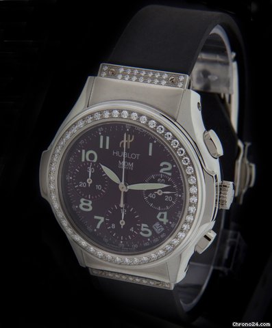 Hublot Steel Elegant Chronograph Diamond Watch 1810.B30.1.054