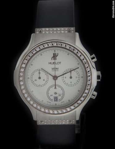 Hublot Steel Classic Chronograph Diamond Watch 1620.240.5.054