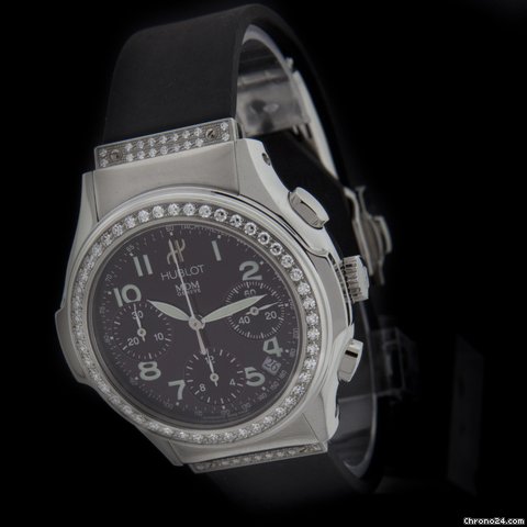 Hublot Steel Elegant Chronograph Diamond Watch 1810.744.1.054