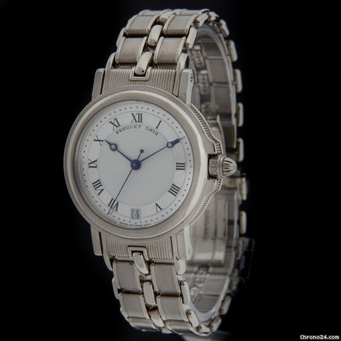 Breguet White Gold Marine Midsize 33mm 4400BB