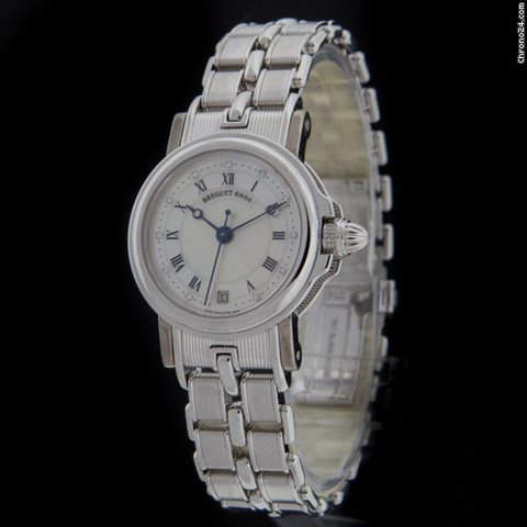 Breguet White Gold Marine Diamond Watch 8400BB