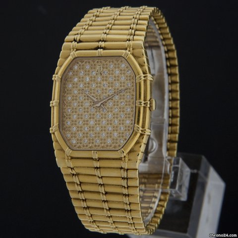 Audemars Piguet Yellowo Gold Bamboo Diamond Watch