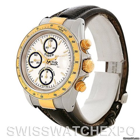 Tudor Tiger Woods Chronograph Steel And 18 Yellow Gold 79263