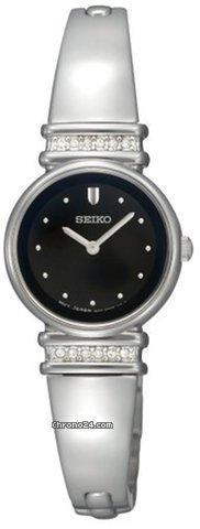 Seiko Black Dial Crystal Accented Ladies Watch SUJG31