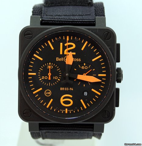 Bell & Ross BR 03-94 Orange Chrono NEU incl MWST mit Box + Papieren