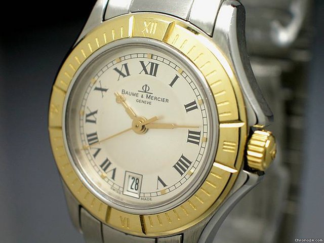 replica Baume & Mercier "Malibu Damen Quarz" Edelstahl/18K/750 Gelbgold WATCHES 1 