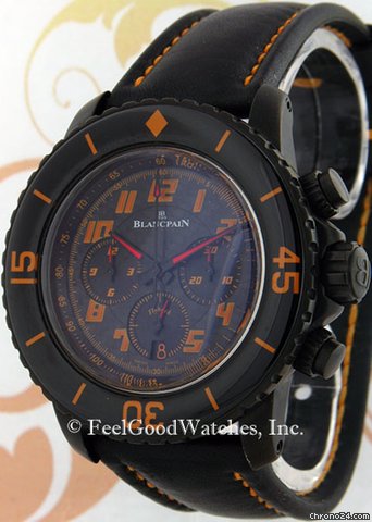 Blancpain 5785F Fifty Fathom Flyback Speed Command Chronograph, Black Steel