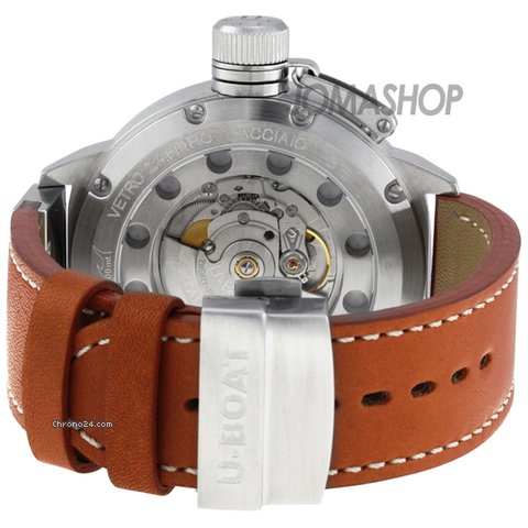 replica U-Boat Classico AS Black Dial Automatic Brown Leather Mens Watch 5570 WATCHES 1 