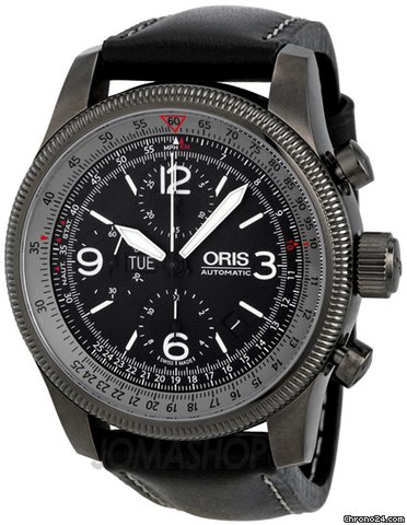 Oris Big Crown X1 Calculator Black Dial Chronograph mens Watch 675-7648-4264SET