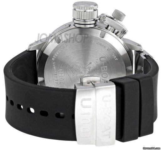 replica U-Boat Classico Black Stainless Steel Rubber Automatic Mens Watch 6448 WATCHES 1 