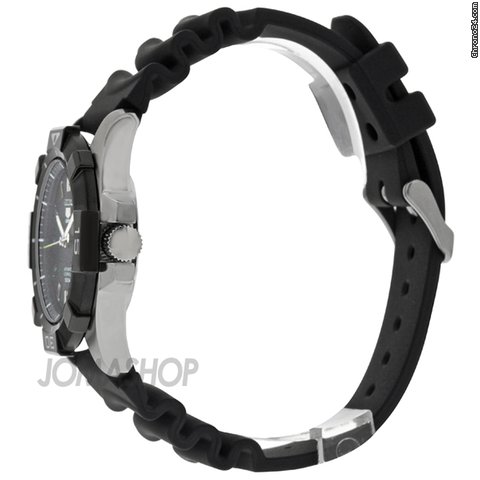 Seiko Sports Black Dial Rubber Strap Automatic Mens Watch SNZH05 WATCHES 2