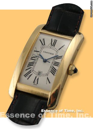 Cartier Tank Americaine (American) 18K Yellow Gold Watch