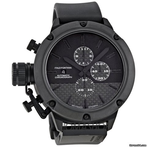 U-Boat Classico Chronograph Automatic Black Titanium Mens Watch 6234
