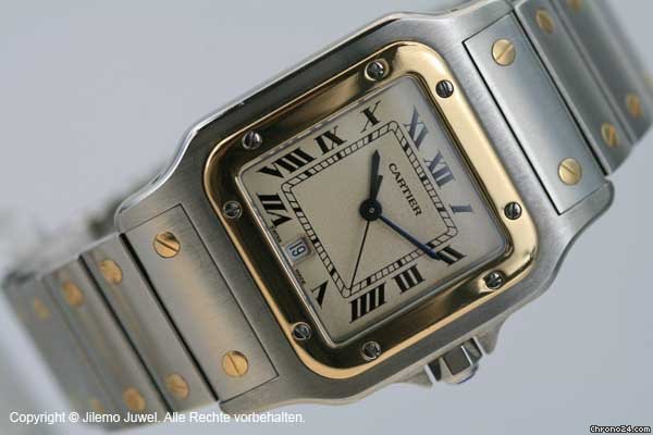 Cartier Santos Edelstahl mit 750 18 K Gelbgold