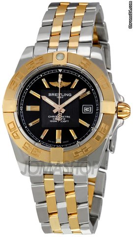 Breitling Galatic 32 Black Stainless Steel and Gold Ladies Watch C71356L2/BA12TT