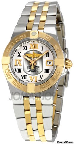 Breitling Galactic 30 Sierra Silver Dial Steel and 18kt Gold Ladies Watch C71340L2-G672TT